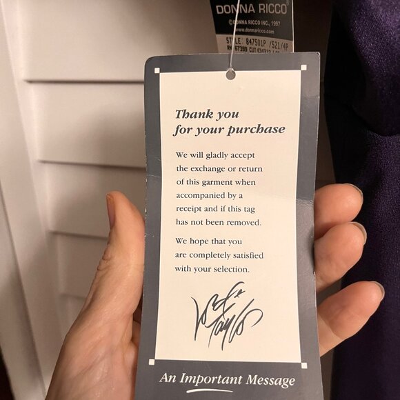 Cocktail, prom, evening dress by Donna Ricco size 4p Fabulous Purple - Picture 4 of 5